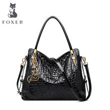 FOXER 2021 New women Genuine Leather bag luxury handbags designer tote leather shoulder bag fashion women leather handbags 2024 - buy cheap