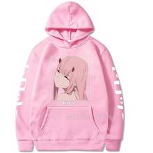 Anime cero TPrint Pullover Sudadera de gran tamaño con capucha Darling In The Franxx Sudadera con capucha Harajuku algodón Premium Sudadera Sportwaer 2024 - compra barato