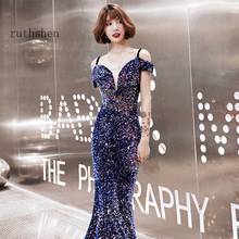 Fashion Party Evening Dresses Long Vestido de Festa Mermaid Sexy robe de mariee Colorful Sequined Gown for Women 2024 - buy cheap