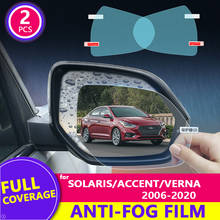 Para hyundai solaris/accent/verna 2006-2020 espelho retrovisor hd filme anti-nevoeiro à prova de chuva auto espelho adesivo acessórios do carro 2024 - compre barato