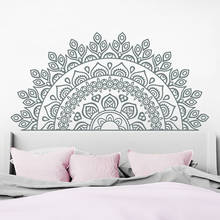 Half Mandala Wall Decals Bohemian Vinyl Sticker Yoga Studio Wall Sticker Mandala Living Room Bedroom Decor Accessories C543 2024 - buy cheap