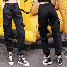 kpop Seo Yea Ji IU Lee Ji Eun Hip-hop sweatpants streetwear Black loose trousers women autumn wild casual high waist pants 2024 - buy cheap