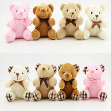 10pcs/lot 9CM High Teddy Soft Plush Keychain Bear Key Chain Stuffed Animal Doll Toy 2024 - buy cheap