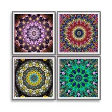 4 pacotes fantasia flor 5d diy pintura de diamante perfuração completa bordado de strass 2024 - compre barato