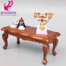 Mini 1:12 doll house accessories wave coffee table doll house diy decoration long tales 2024 - buy cheap