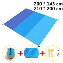 2x2.1m Waterproof Pocket Beach Blanket Folding Camping Mat Mattress Portable Lightweight Mat Outdoor Picnic Mat Sand Beach Mat 2024 - buy cheap