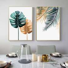 Modern Tropical Palm Tree Leaves Canvas Painting Nordic Poster Print Wall Art Pictures for Living Room Kitchen Home Decoration 2024 - buy cheap