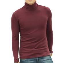 ARCSINX Водолазка мужская футболка большого размера 3XL 4XL 5XL модная зимняя футболка с длинным рукавом для мужчин фитнес облегающая футболка Homme 2024 - купить недорого