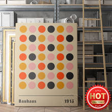 Cartaz de exposição bauhaus 1913, peças geométricas coloridas de xadrez, impressões artísticas, bauhaus, adesivos de parede de decoração vintage de arte para casa, 2024 - compre barato