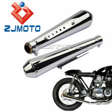 2x 450mm Motorcycle Exhaust Muffler Silencer Retro Rear Pipe Tail Tube For Harley Honda Cafe Racer Bobber Chopper Custom 2024 - buy cheap