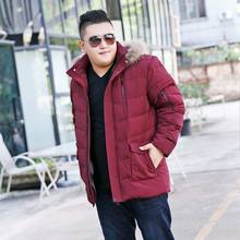 Winter Plus Size Down Jacket Male Big Code Father Can Detach The Cap Hair Collar Big Size Thread Jacket 10X 9XL 8XL 7XL 6XL 5XL 2024 - buy cheap