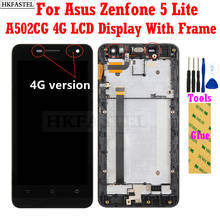HKFASTEL LCD Screen For Asus Zenfone 5 Lite A502CG 2014 4G Display Touch Screen With Frame cover Panel Digitizer Assembly 2024 - buy cheap