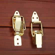 2pcs/set Metal Box Buckle Gold Lock Spring Loaded Latch Catch Toggle Duckbill Button 80*18mm Hasp Door Window Cabinet w/screws 2024 - buy cheap