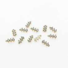 New arrival! 11x5mm 100pcs Copper/Cubic Zirconia Charm for Earrings Making/DIY parts,Jewelry Finding & Component 2024 - buy cheap