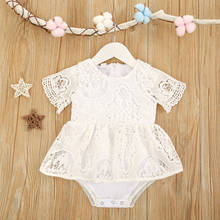 Ma&Baby 0-24M Summer Toddler Infant Newborn Baby Girl Lace Romper Short Sleeve Ruffles Jumpsuit Princess Baby Clothing Costumes 2024 - buy cheap