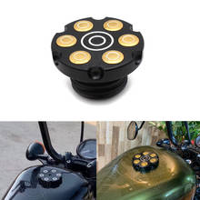 1pç reservatório de alumínio para motocicleta, na cor preta, de descarga, para tanque de combustível de gás, ventilado para harley dyna fat bob 2024 - compre barato