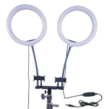 Yidoblo-Lámpara de doble anillo para estudio fotográfico, luz Led de doble cabeza para vídeo, iluminación de fotografía, TAS-10 2024 - compra barato