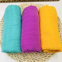180g solid color active printing 100% cotton muslin baby blanket soft better than other printing blankets swaddle for newborn 2024 - buy cheap
