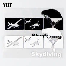 YJZT 16.6×8.2CM Skydiving Skydive Parachuting Vinyl Car Stickers Decal Car Window Decor Black / Silver 10A-0663 2024 - buy cheap