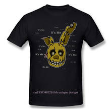 High Quality Men DLC Little Nightmares Thriller Games Black T-Shirt Springtrap It's Me Pure Cotton Tees Harajuku Daily life 2024 - buy cheap