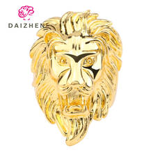 2020 Hot Sale Gold Silver Color Lion 's Head Men Hip Hop Rings Fashion Punk Animal Shape Ring Male Hiphop Jewelry Gifts 2024 - buy cheap