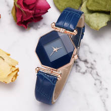 5 color Women Watches Gem Cut Geometry Crystal Leather Quartz Wristwatch Fashion Dress Watch Ladies Gifts Clock Relogio Feminino 2024 - buy cheap