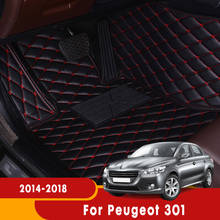 Автомобильный водонепроницаемый коврик для ботинок на заказ, автозапчасти для интерьера, автомобильные коврики для Peugeot 301 2014 2015 2016 2017 2018 2024 - купить недорого
