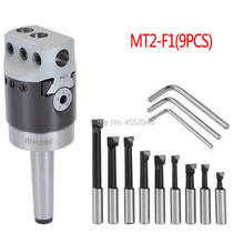 MT2 taper,MT2- F1-12 50mm boring head with MT2 shank and 9pcs 12mm boring bars set, best quality 2024 - buy cheap