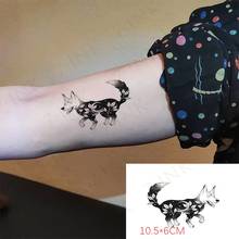 Pegatinas de tatuajes temporales a prueba de agua para mujer, tatuajes de perro, Luna, hojas, arte corporal, tatuajes Flash falsos para hombres 2024 - compra barato