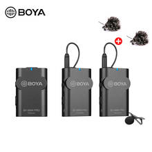 BOYA BY-WM4 Pro K2 Wireless Lavalier Microphone 2.4G Dual Channel System 60m Range Mic for Smartphones DSLR Camera Camcorder PC 2024 - buy cheap