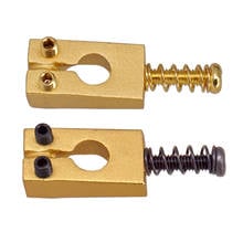 6pc 10.5x20mm Brass Gold Electric Guitar Bridge Locked Saddles for ST Guitar 2024 - buy cheap