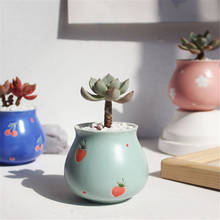 Vaso de cerâmica criativo, vaso de plantas suculentas com design floral, recipiente pequeno para bonsai, decoração de casa 2024 - compre barato