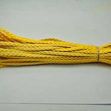 32.8 pés amarelo plano trançado bolo leatherette corda cabo de jóias plana tecido 5x1mm 2024 - compre barato