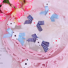 Cute Lolita Bow Hairpin Playing Card Headwear Women Hair Accessories Side Clip  D584 2024 - buy cheap