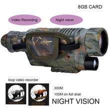 Monocular Digital de visión nocturna para caza, dispositivo con infrarrojos, 5x40, tarjeta 8GTF, alcance de 300M y 150M, P15S 2024 - compra barato