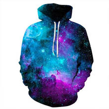 Space Galaxy Hoodies Hooded Men/Women Hat 3d Sweatshirts Print Colorful Nebula Thin Autumn Sweatshirts M-3XL 2024 - buy cheap