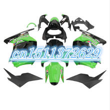 Обтекатели для мотоцикла Kawasaki EX-250R EX250R Ninja 250 год 08 09 10 11 12 инъекция ABS обтекатель для мотоцикла зеленый черный 2024 - купить недорого