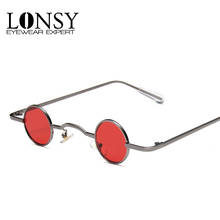 Солнцезащитные очки в металлической оправе UV400 для мужчин и женщин, классические маленькие круглые, в стиле стимпанк, в винтажном стиле, с защитой от ультрафиолета 2024 - купить недорого