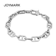 JOYMARK, 17 см, Простой браслет из настоящего серебра, женский браслет-цепочка со Свинкой, в стиле носа, серебро 925 пробы, цепочка, браслеты TSB539 2024 - купить недорого