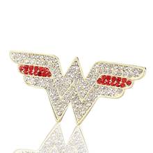 High-Grade Metal Letter Brooch Crystal Rhinestones Corsage Coat Cardigan Badge Lapel Pin Jewelry for Women and Men Accessories 2024 - buy cheap