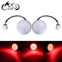 Luz LED intermitente roja Bullet 1156, insertos traseros para Harley Sportster 883 1200, Springer Softail, personalizado FXSTC Dyna FXDF, 1 par 2024 - compra barato