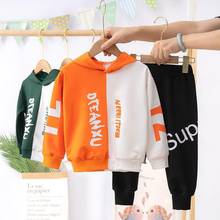 Kids Clothes Set 2020 Spring Autumn Children Boys Letter Suit Pullover Sweater + Trousers Baby Fashion Girls Stitching Clothes 2024 - buy cheap