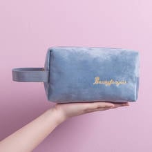 Velvet Necessaries Zipper Cosmetic Pouch Women Large Travel Make Up Bag Soft Female Toiletry Organizer Beauty Case For Makeup 2024 - buy cheap