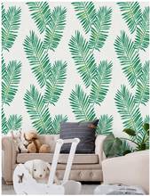 Home  Peel and Stick Wallpaper Removable Green White Vinyl Self Adhesiv Tropical Palme Wallcoverings for Living Room 2024 - buy cheap