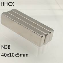 1 3 5 10PCS/LOT Magnet 40x10x5 N38 Strong Square NdFeB Rare Earth Magnet 40*10*5 Neodymium Magnets 40 x 10 x 5 2024 - buy cheap
