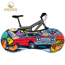 HSSEE-cubierta de bicicleta de la serie graffiti, cubierta premium elástica de seda de leche, cubierta antipolvo para interiores, accesorios para bicicleta sin decoloración 2024 - compra barato