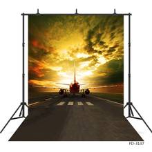 Airfield Runway Airplane Sky Cloud Photography Background Customized Photo Studio Backdrop for Baby Children Portrait Photoshoot 2024 - buy cheap