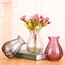 Classic Glass Vase Home Creative Plant Glass Bottles Living Room Decoration Tabletop Dried Flower Transparent Vases Solid 2024 - buy cheap