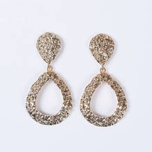 Za Vintage Metal Dangle Earrings For Women Gold Color Water Drop Statement Earrings Female Boho Brincos Wedding Jewelry 2024 - buy cheap