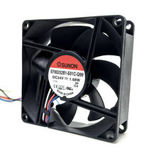New For Sunon EF80252B1-E01C-Q99 80mm 8025 DC 24V PWM temperature control fan double ball mute 8cm fan 2024 - compre barato